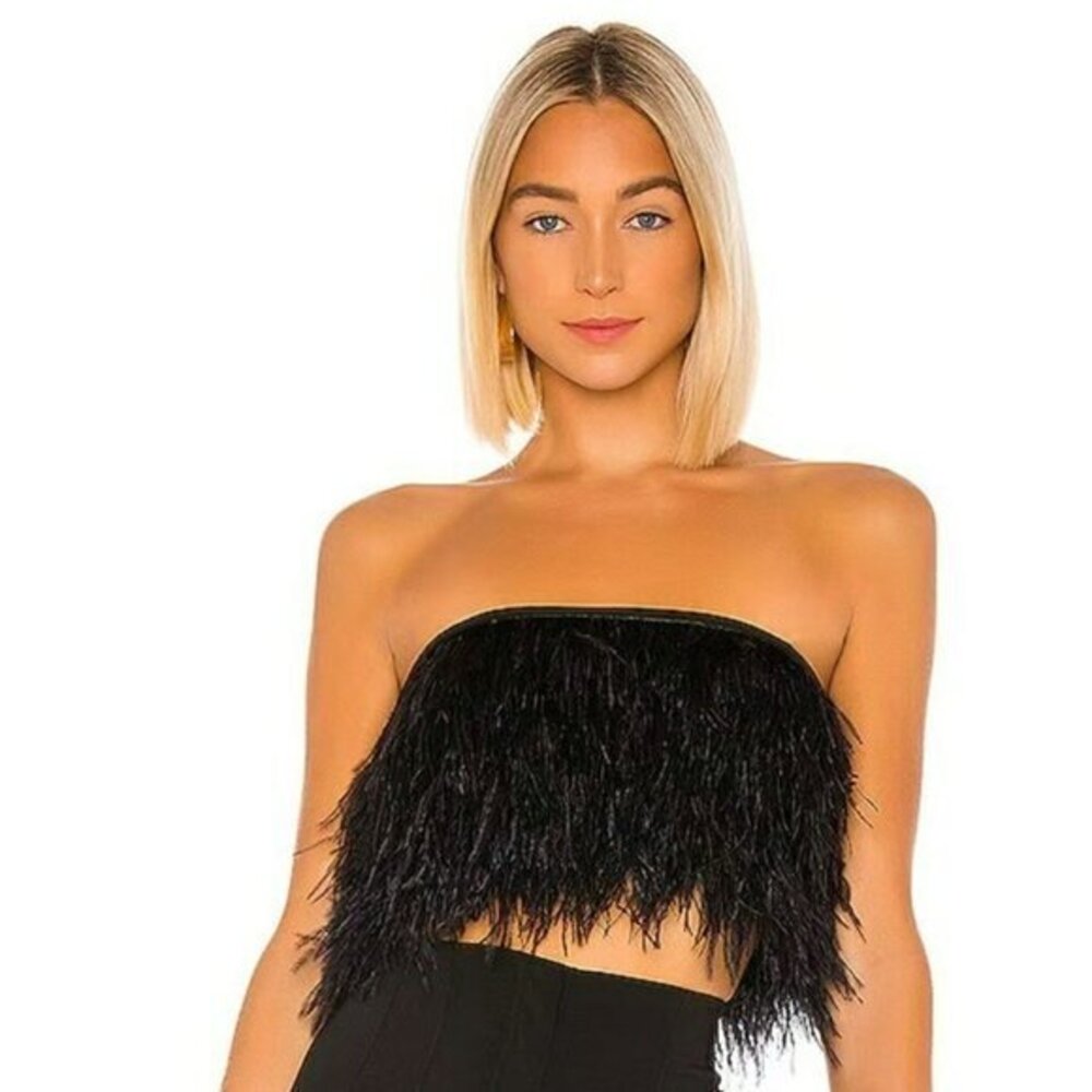 Camila Coelho Emiliana Crop Top - Black